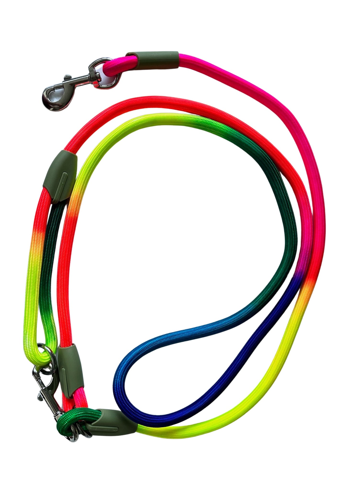 Multi-Colored Reflective Hands-Free Dog Leash